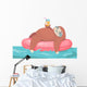 Chillin Tubin Slothin Sloth Wall Decal