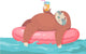 Chillin Tubin Slothin Sloth Wall Decal