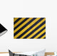 Black and Yellow Warning Stripes Background Wall Mural