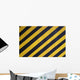 Black and Yellow Warning Stripes Background Wall Mural