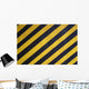 Black and Yellow Warning Stripes Background Wall Mural