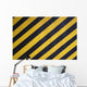 Black and Yellow Warning Stripes Background Wall Mural