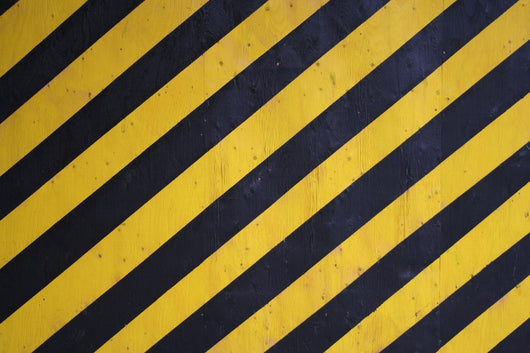 Black and Yellow Warning Stripes Background Wall Mural