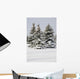 Snow Covered Evergreen Trees Wall Mural