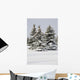 Snow Covered Evergreen Trees Wall Mural