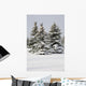 Snow Covered Evergreen Trees Wall Mural