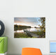 A Dock On A Lake At Sunrise Near Wawa Wall Mural