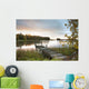 A Dock On A Lake At Sunrise Near Wawa Wall Mural