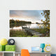 A Dock On A Lake At Sunrise Near Wawa Wall Mural