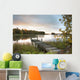 A Dock On A Lake At Sunrise Near Wawa Wall Mural