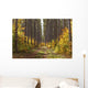 Path Into The Forest In Autumn Wall Mural
