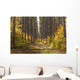 Path Into The Forest In Autumn Wall Mural