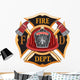 Fire Department Cross Vintage Wall Decal