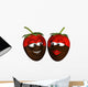 Chocolate Dipped Strawberry Smileys Wall Decal