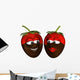 Chocolate Dipped Strawberry Smileys Wall Decal