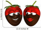 Chocolate Dipped Strawberry Smileys Wall Decal