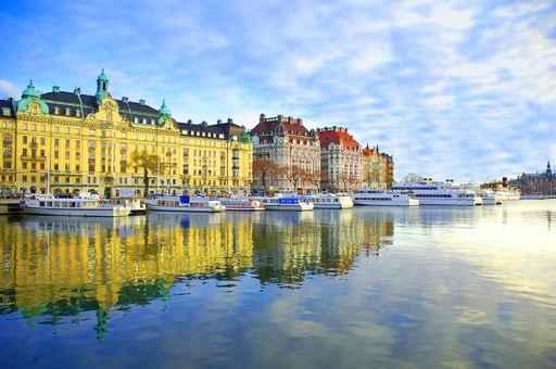 Stockholm Channel Promenade with Wall Decal