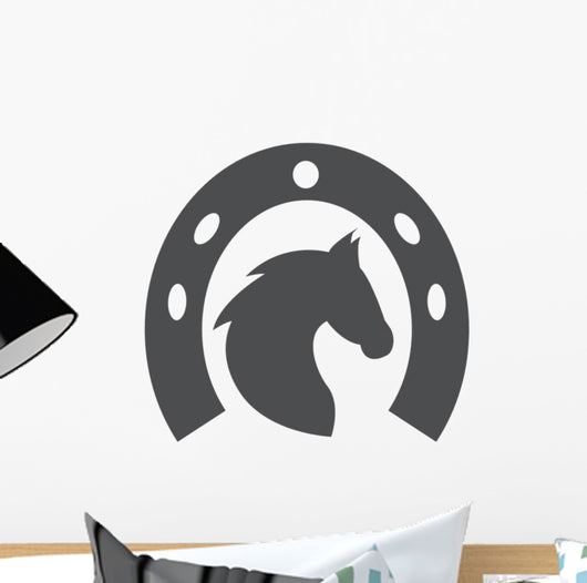 Horse Head and Horseshoe Wall Decal