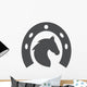Horse Head and Horseshoe Wall Decal
