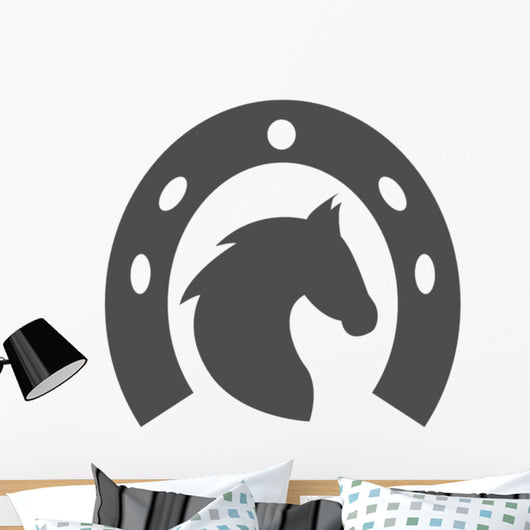 Horse Head and Horseshoe Wall Decal