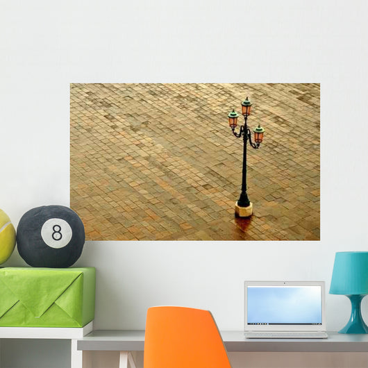Venice Pavement Lamp Post Wall Decal