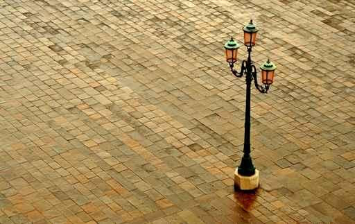 Venice Pavement Lamp Post Wall Decal