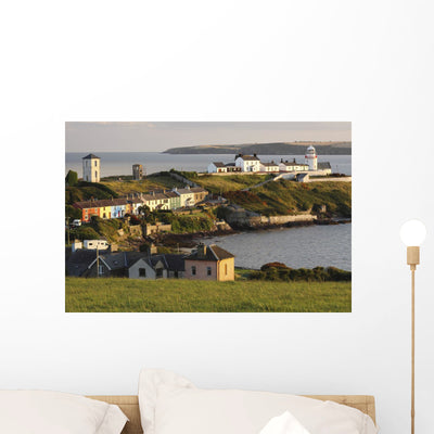 Roches Point Lighthouse Cork Wall Mural shown on a wall