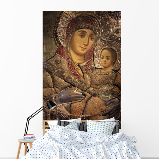 Virgin Mary of Bethlehem Icon Wall Mural