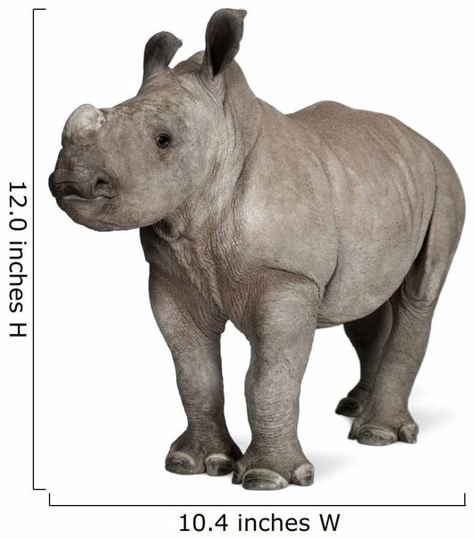 young White Rhinoceros Wall Decal