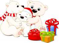 Christmas Polar Bear Family Wall Decal