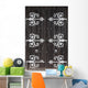 Large Metal Decorative Hinges On A Weathered Wooden Barn Door Wall Mural