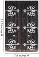 Large Metal Decorative Hinges On A Weathered Wooden Barn Door Wall Mural