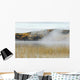 Mist Over A Lake In Autumn Wall Mural