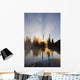 Sunrise Reflected In Reflection Lake In Mt Rainier National Park Wall Mural
