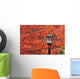 Autumn Colors On The Leaves And A Light Post Wall Mural
