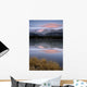Partially Frozen Spillway Lake At Sunset Wall Mural