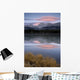 Partially Frozen Spillway Lake At Sunset Wall Mural