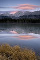 Partially Frozen Spillway Lake At Sunset Wall Mural