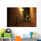 An alley in the old city of Jerusalem at night, Israel. Wall Mural