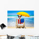 Dog Relaxing Beach Wall Decal