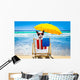 Dog Relaxing Beach Wall Decal
