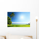 Caribbean Sea and Palms Wall Decal Design 1