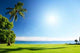 Caribbean Sea and Palms Wall Decal Design 1
