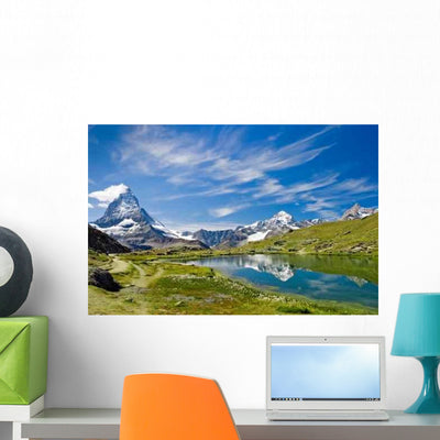 Matterhorn Switzerland Riffel Wall Decal shown on a wall