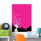 emo girl with big hair Wall Mural