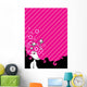 emo girl with big hair Wall Mural