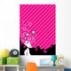 emo girl with big hair Wall Mural