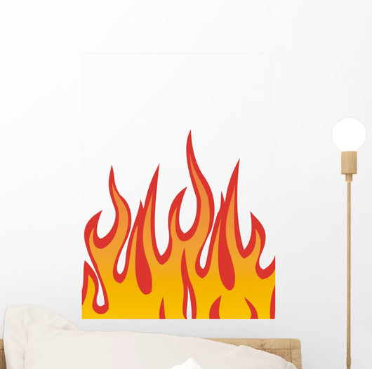 Flames Illustration Wall Decal