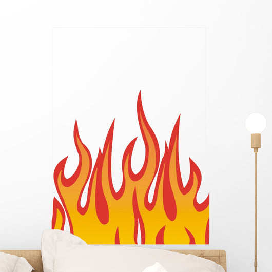 Flames Illustration Wall Decal