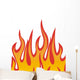 Flames Illustration Wall Decal